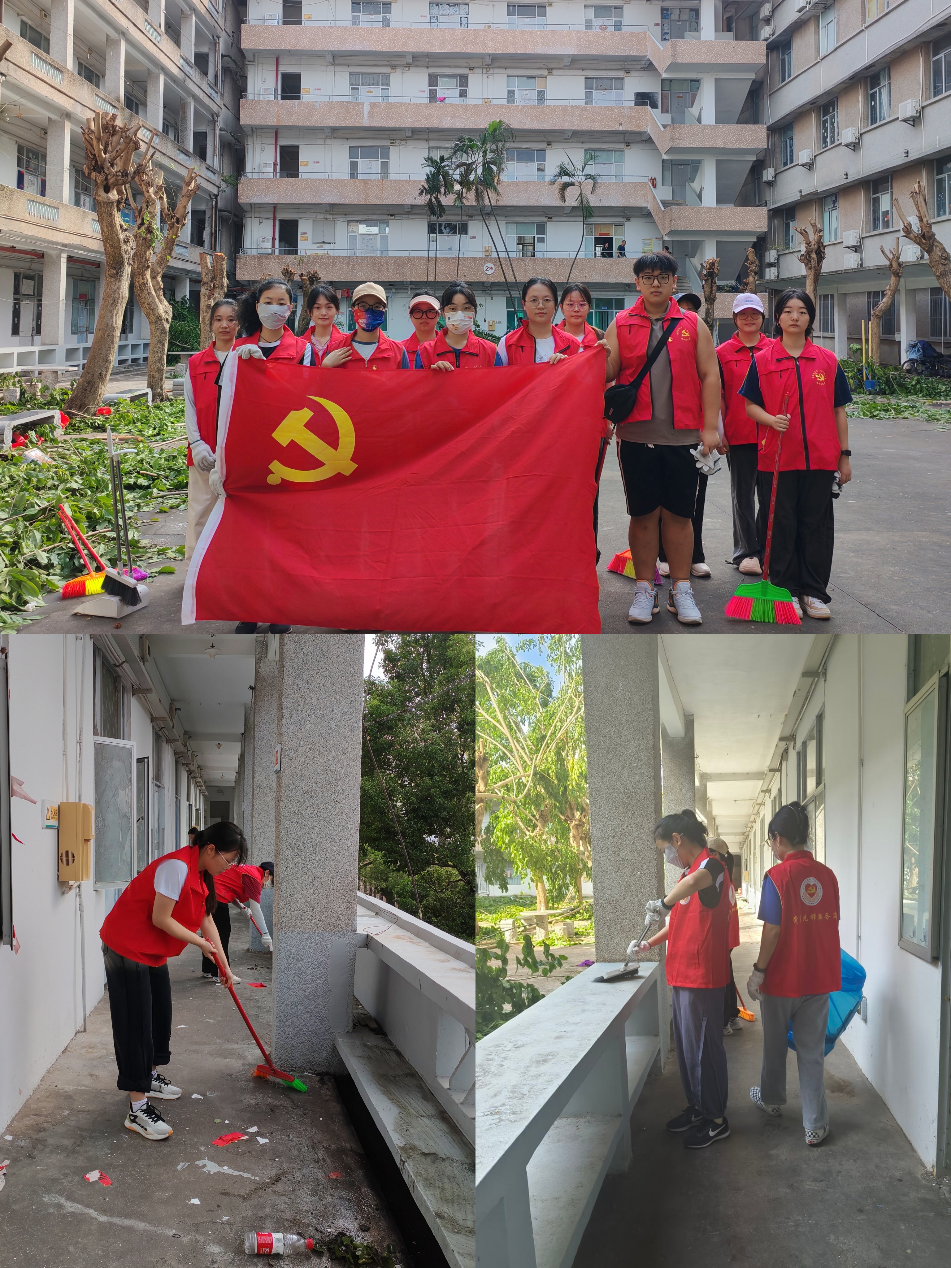 风雨过后党旗飘，重建迎新共担当