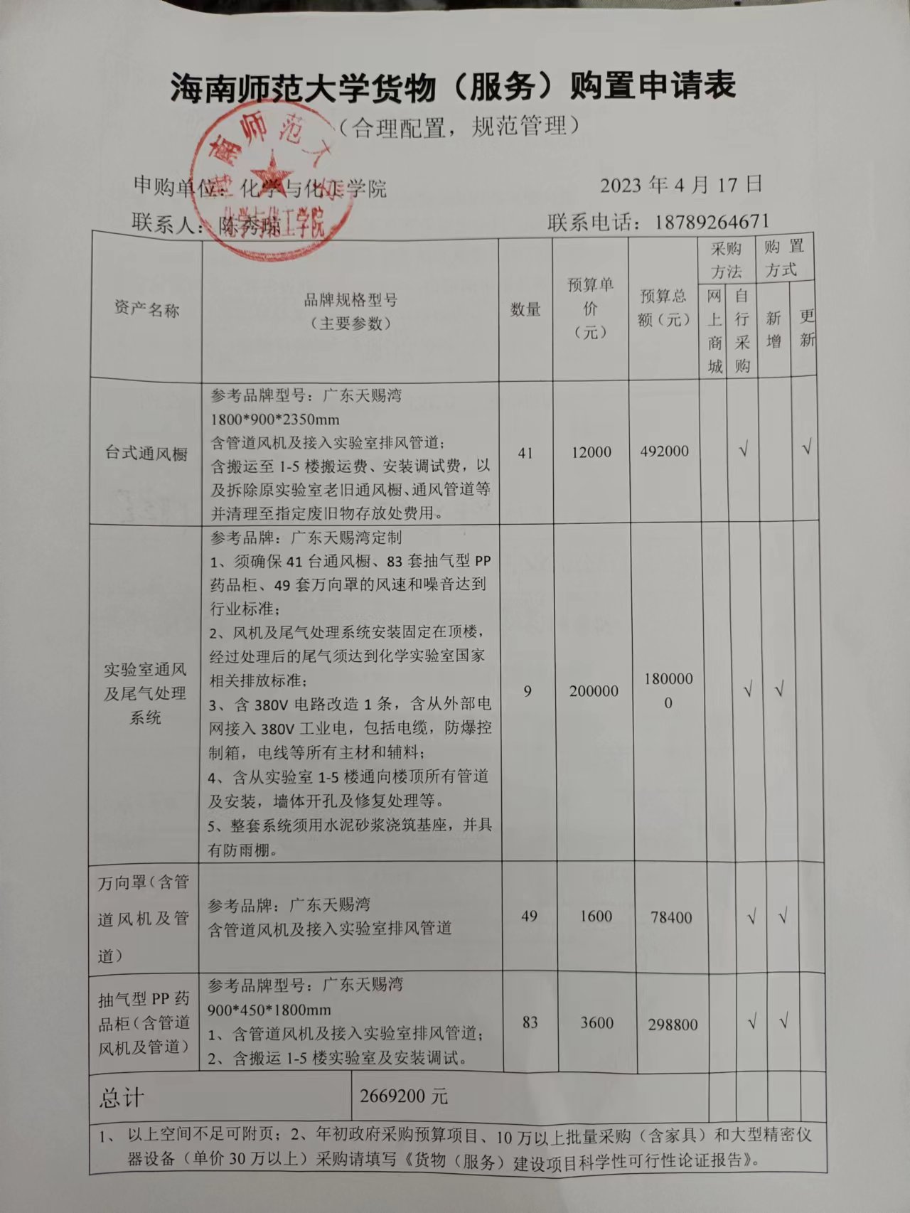 货物购置公告