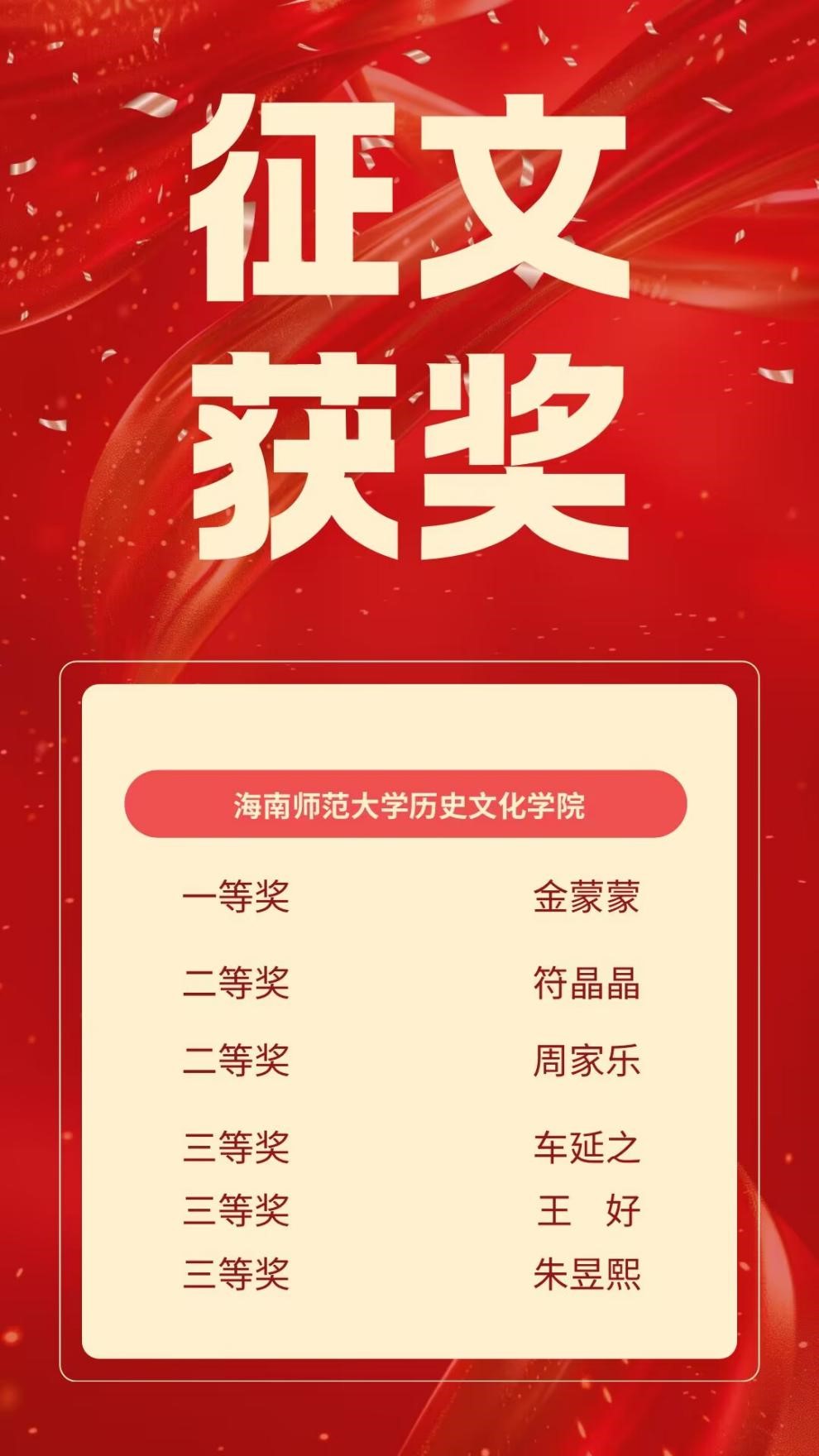 【七十五周年校庆系列活动】“母校我想对你说”征文活动颁奖仪式