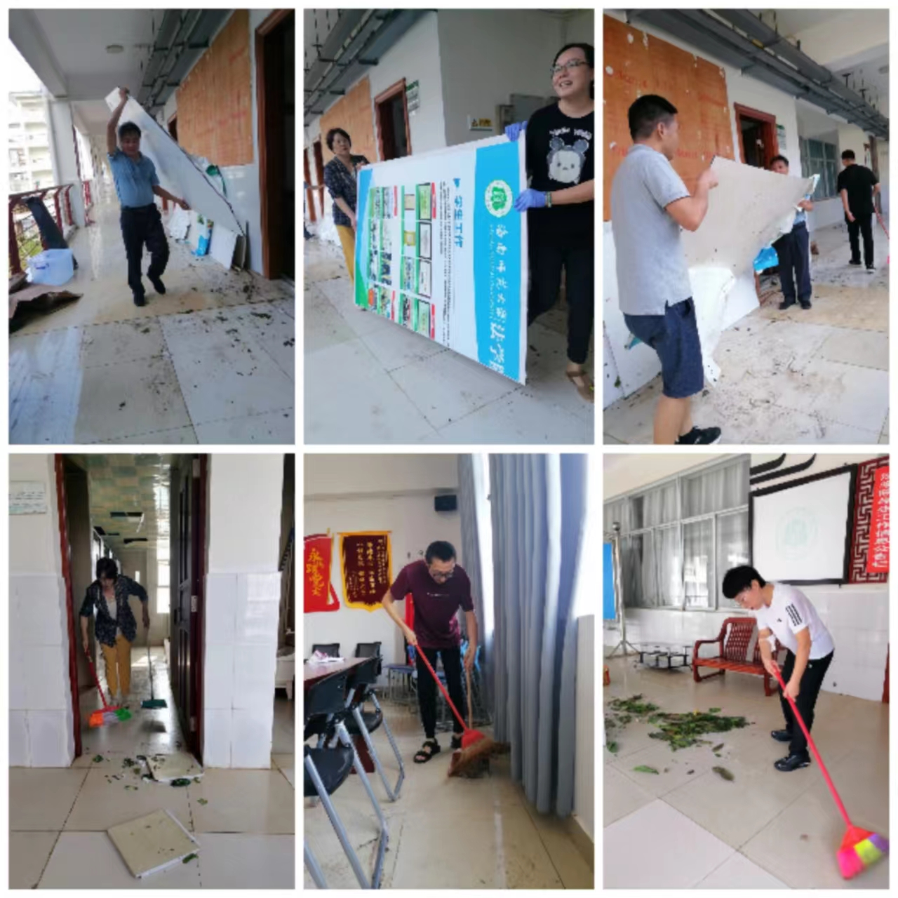 法学院党政班子带领师生开展灾后重建工作